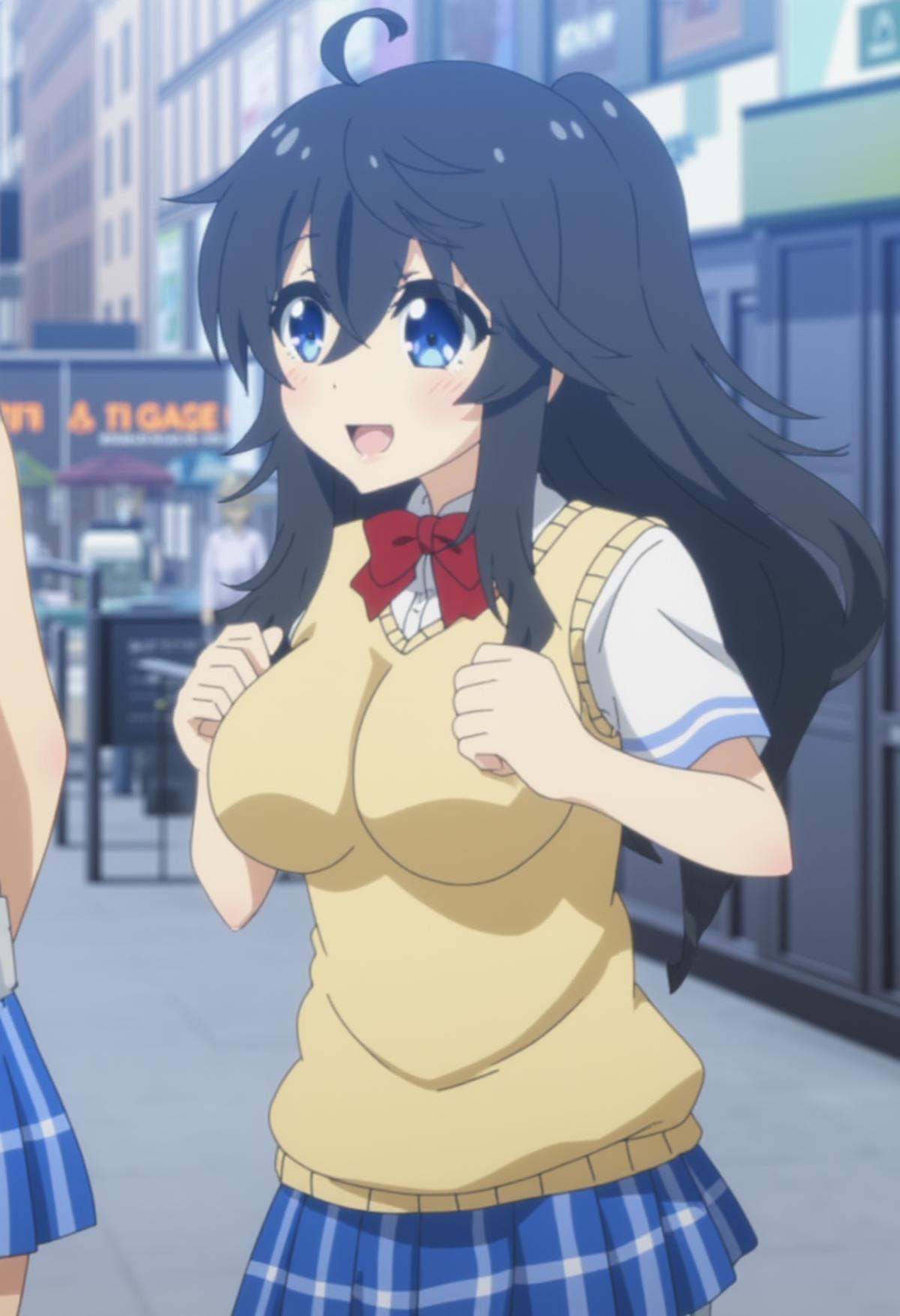 制服\(玉置亜子\),  school uniform \(ako tamaki\) ,  cinematic close up shot on Tensor.Art