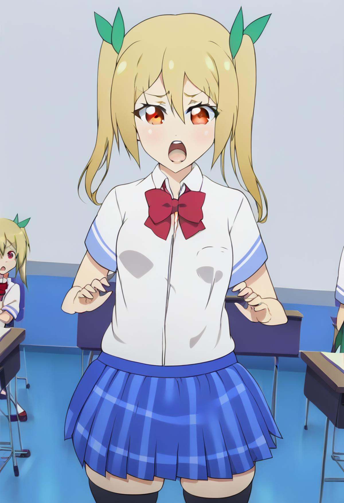 Akane Segawa \(And you thought there is never a girl online?\),  blonde hair,  thighhighs on Tensor.Art