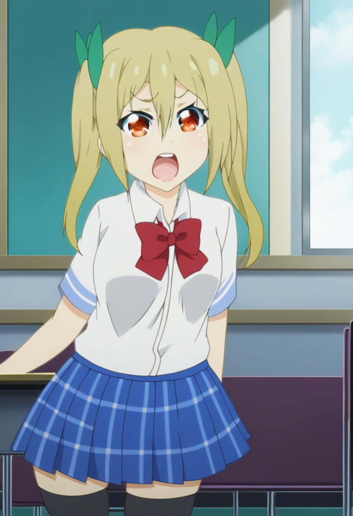 Akane Segawa \(And you thought there is never a girl online?\),  blonde hair,  thighhighs on Tensor.Art