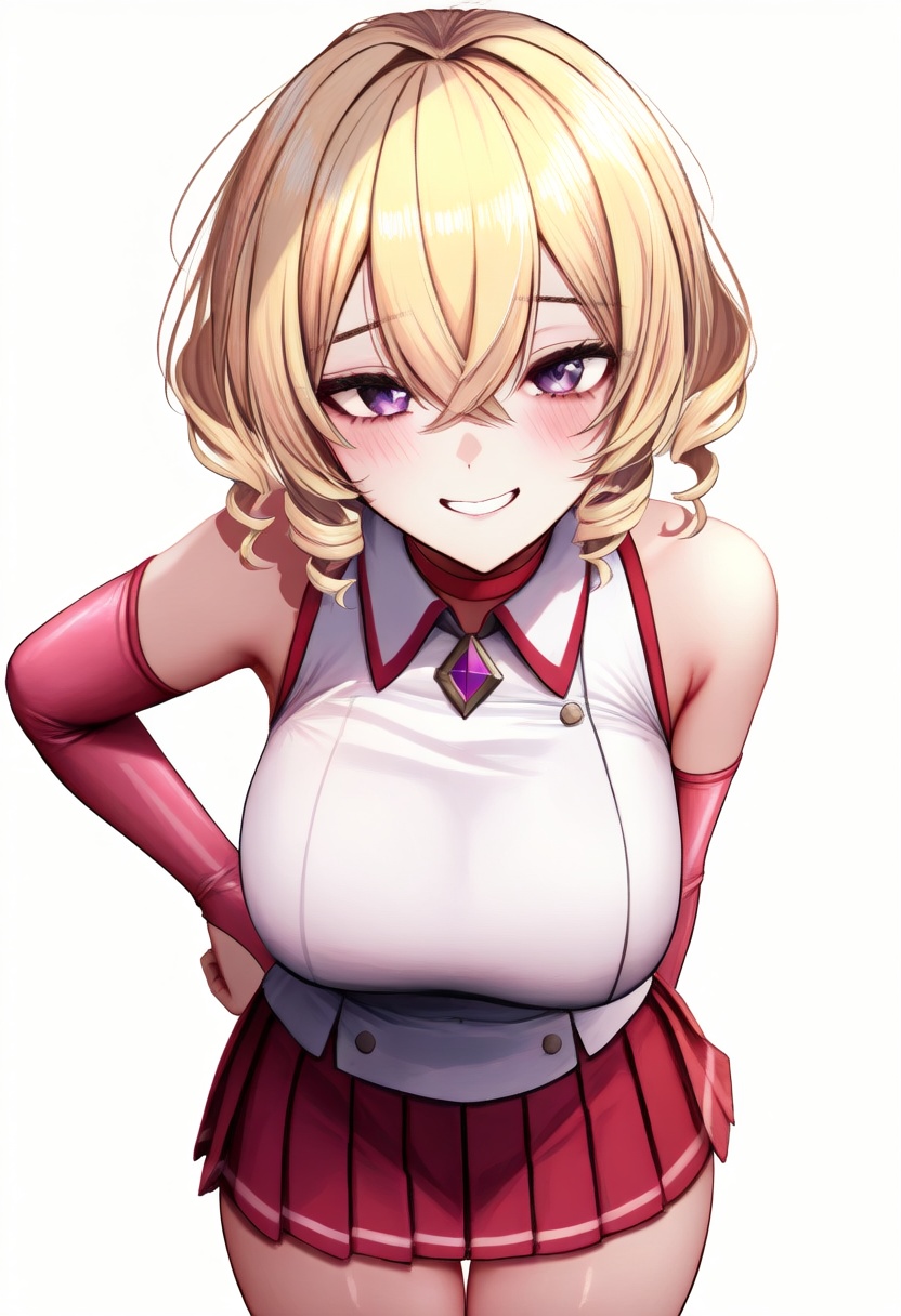 1girl,  grin,  blonde hair on Tensor.Art