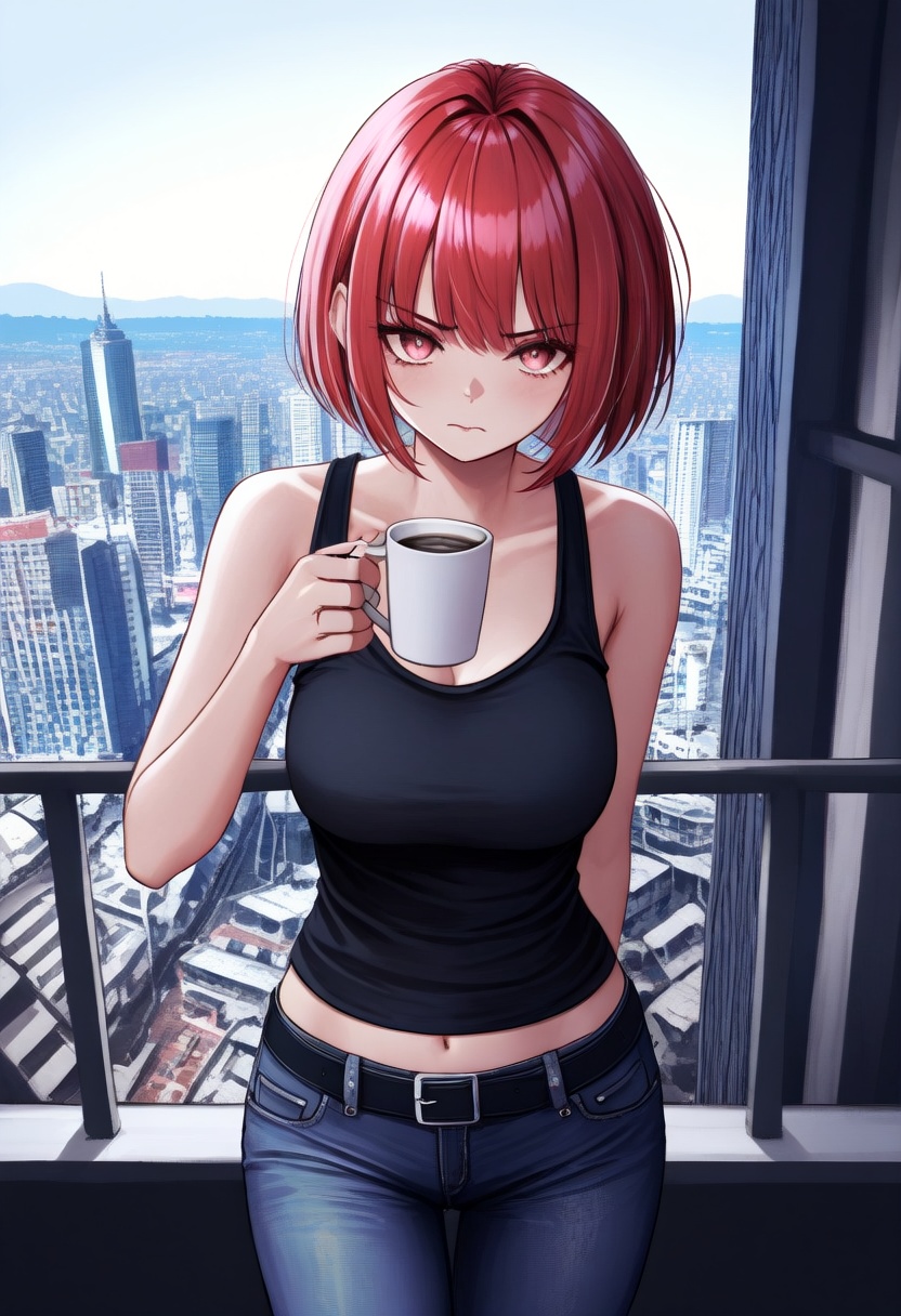 1girl,  bob cut,  red hair on Tensor.Art