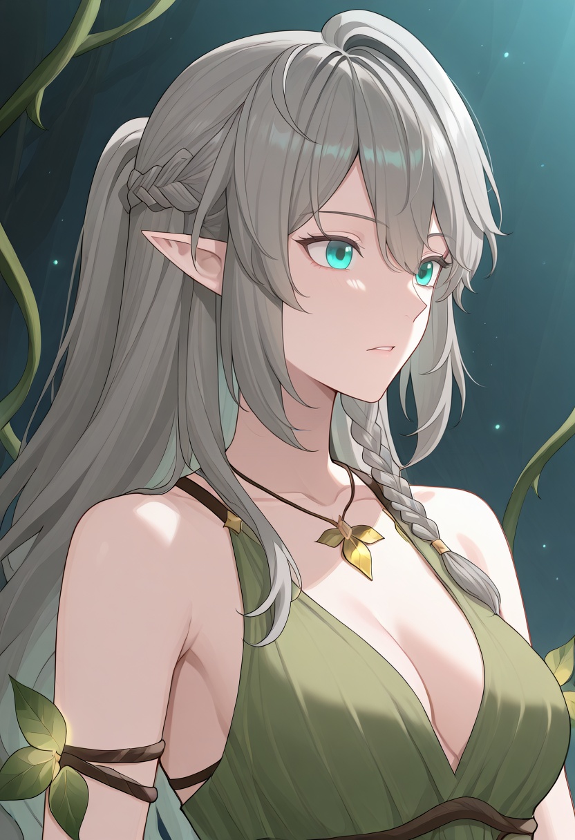 1girl,  solo,  elf on Tensor.Art