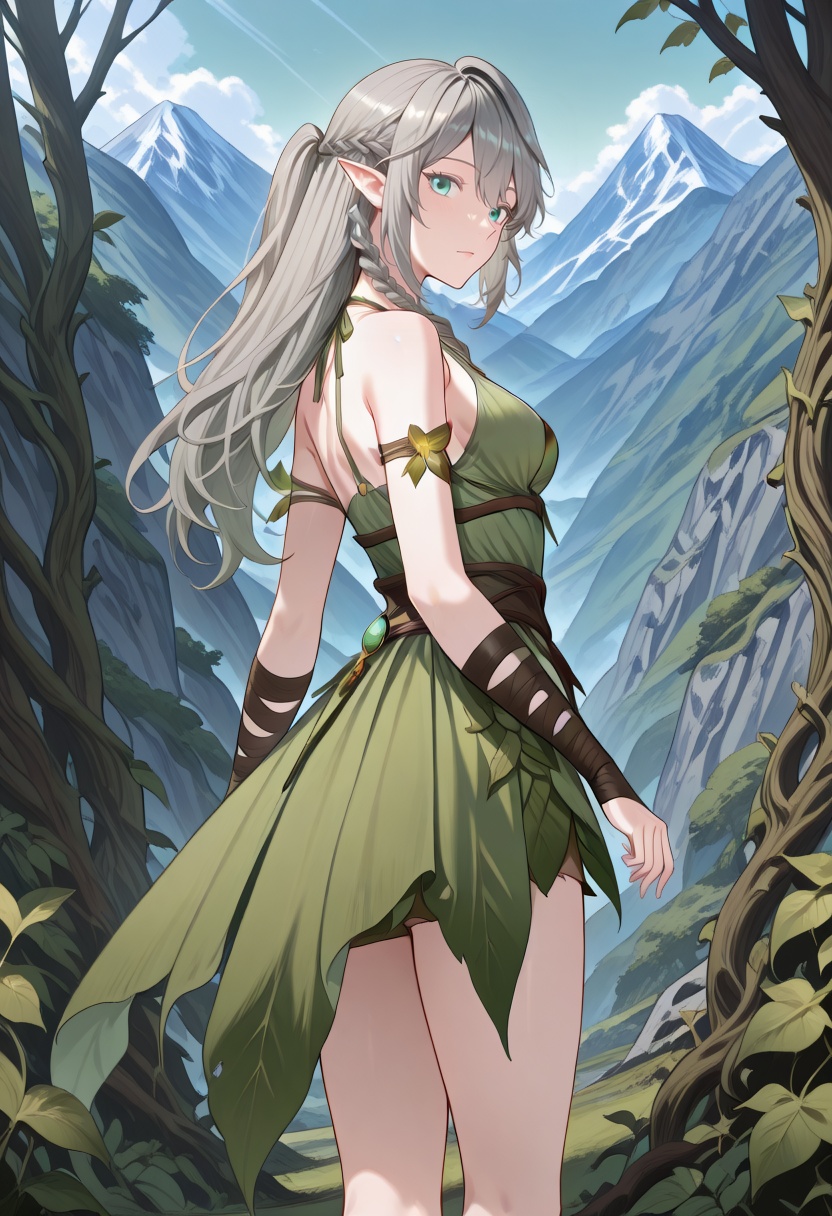 1girl,  solo,  elf on Tensor.Art