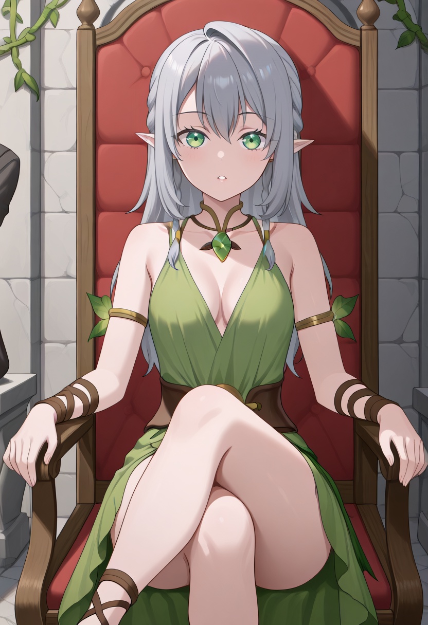 Young Tessia,  1girl,  gray hair on Tensor.Art