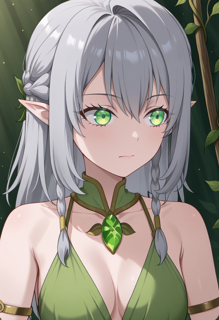 Young Tessia,  1girl,  gray hair on Tensor.Art