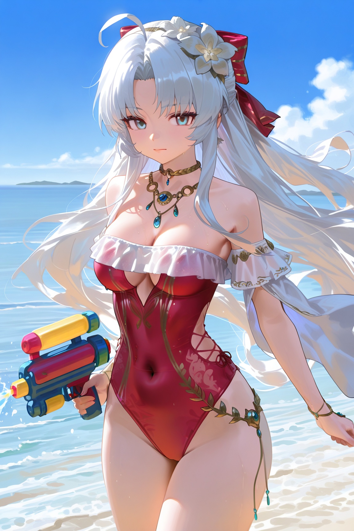 carlotta \(splashing summer\) \(wuthering waves\),  1girl,  breasts on Tensor.Art