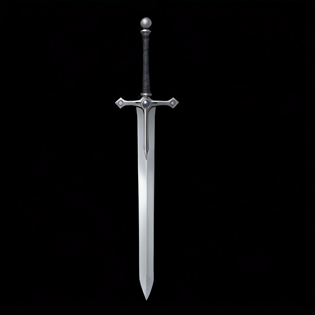 A high-quality DFStyleFlux illustration of a light,  agile short sword with a short,  straight blade built for quick thrus...