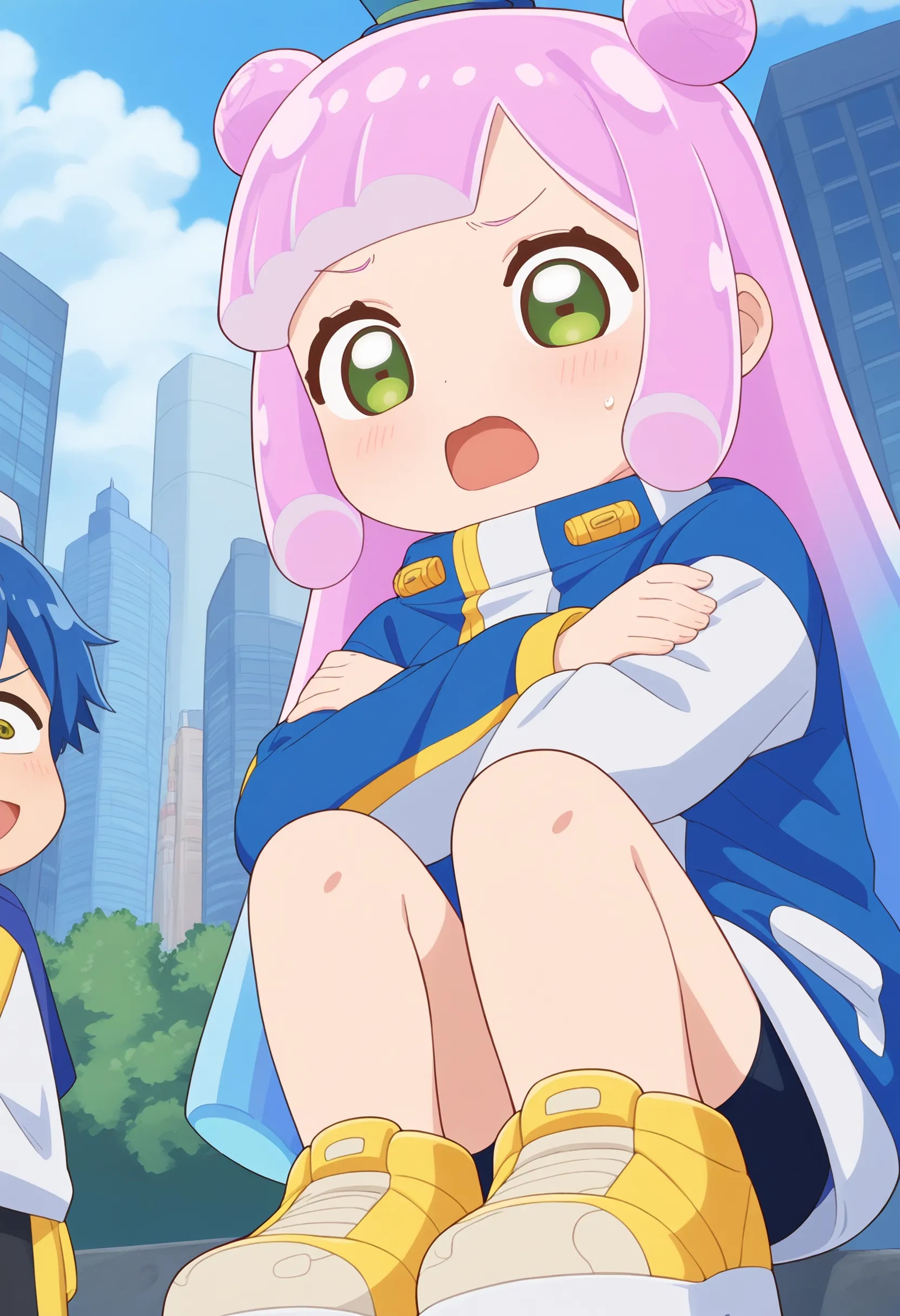 1girl,  puniru \(puniru wa kawaii slime\),  pink hair on Tensor.Art