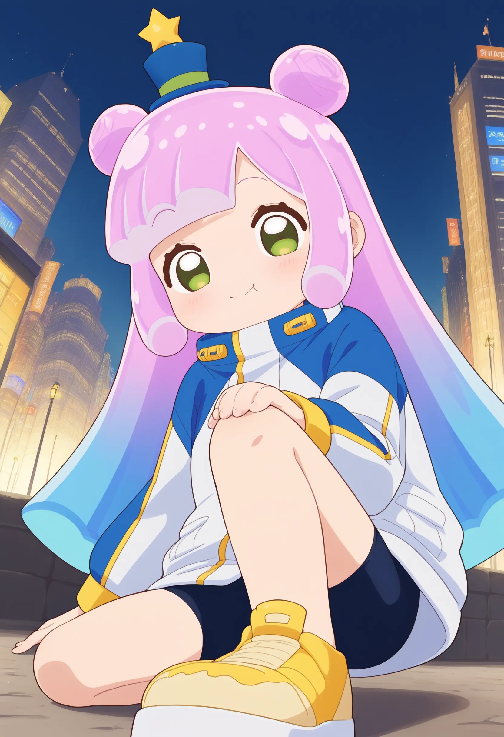 1girl,  puniru \(puniru wa kawaii slime\),  pink hair on Tensor.Art