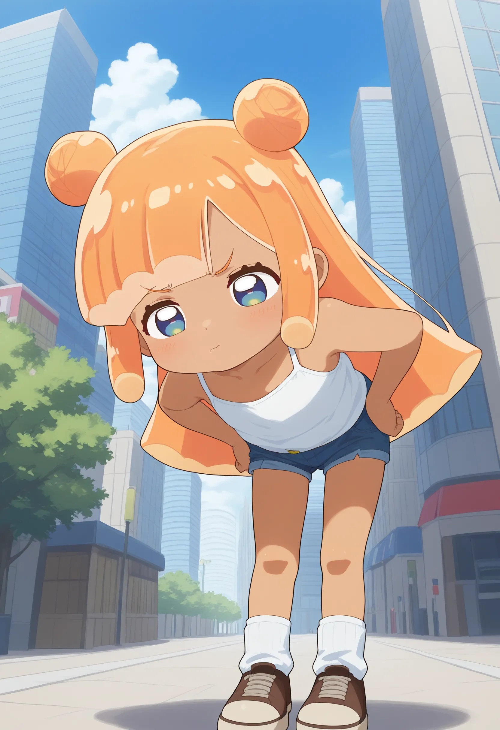 1girl,  dark-skinned female,  puniru \(puniru wa kawaii slime\) on Tensor.Art