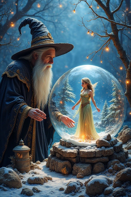Top title in bold sparkling Fantasy font reads: "Artful Fantasy Visions",  transluscent words declare " Artful Fantasy Vis...