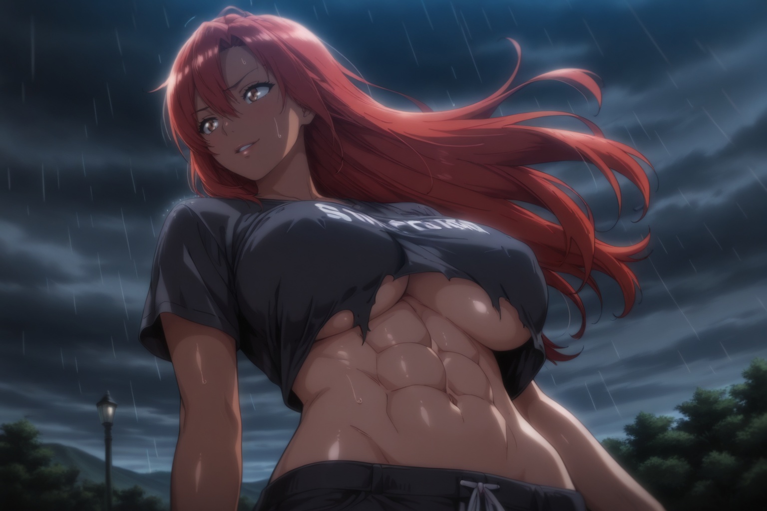 dynamic scene,  dynamic pose,  (((1 girl on Tensor.Art