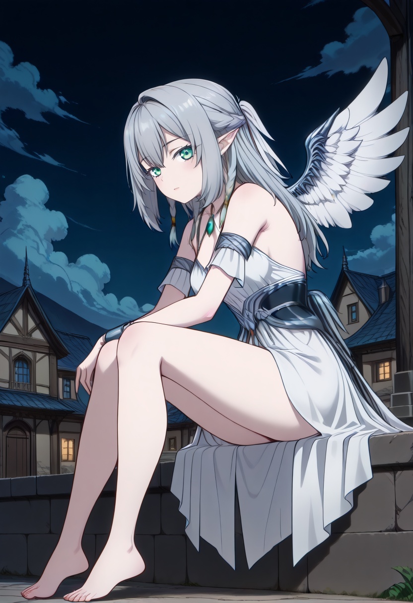 cha15v1,  white mini dress,  high leg on Tensor.Art