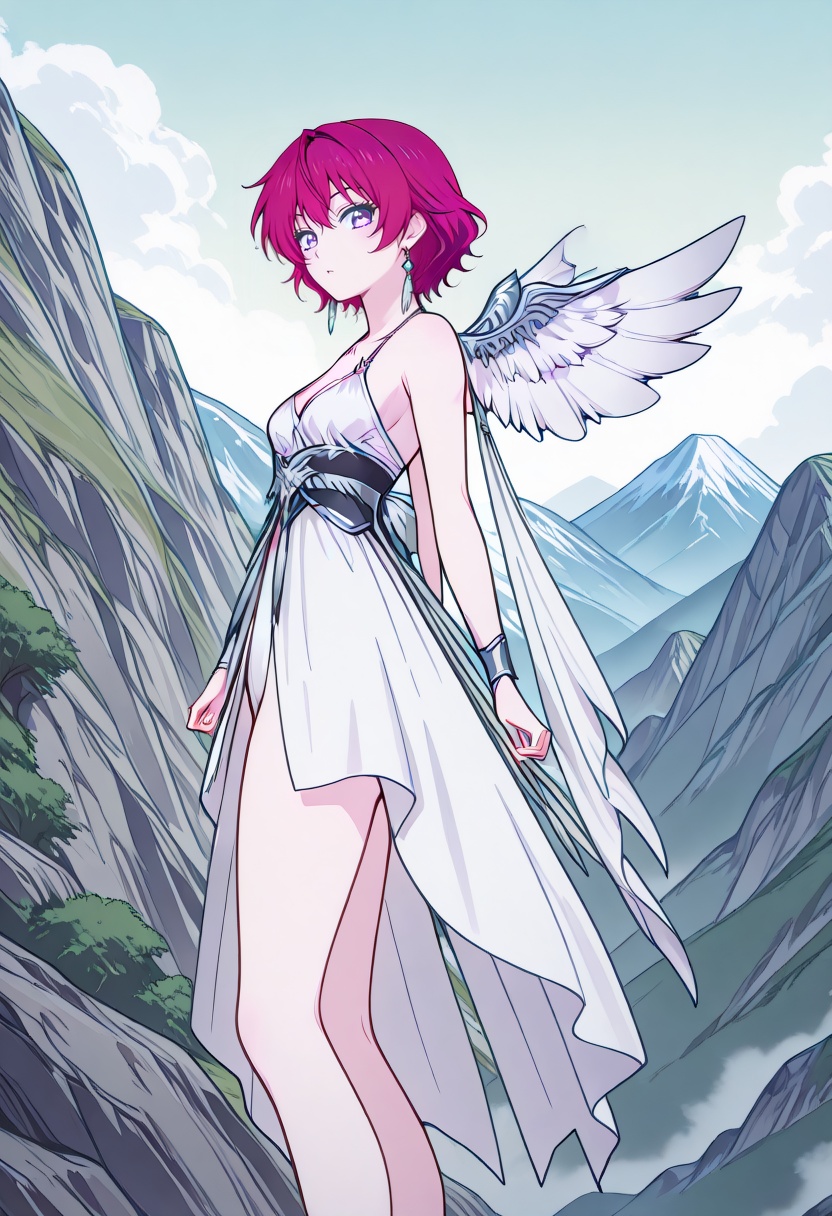 cha15v1,  white mini dress,  high leg on Tensor.Art