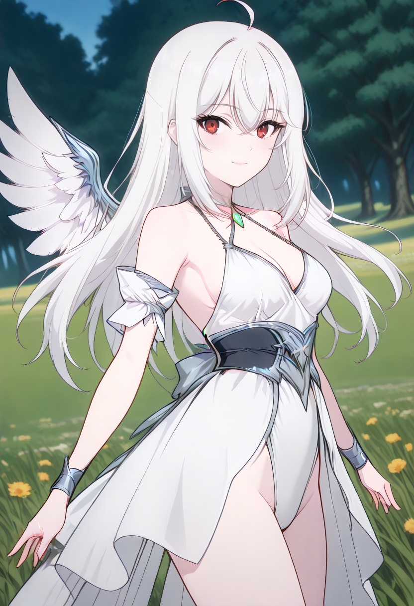 cha15v1,  white mini dress,  high leg on Tensor.Art