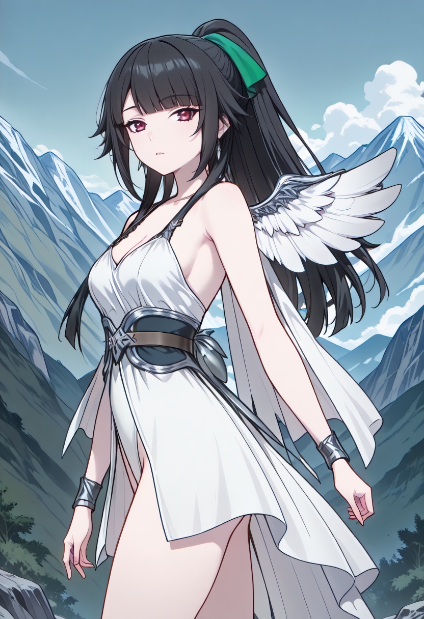 cha15v1,  white mini dress,  high leg on Tensor.Art