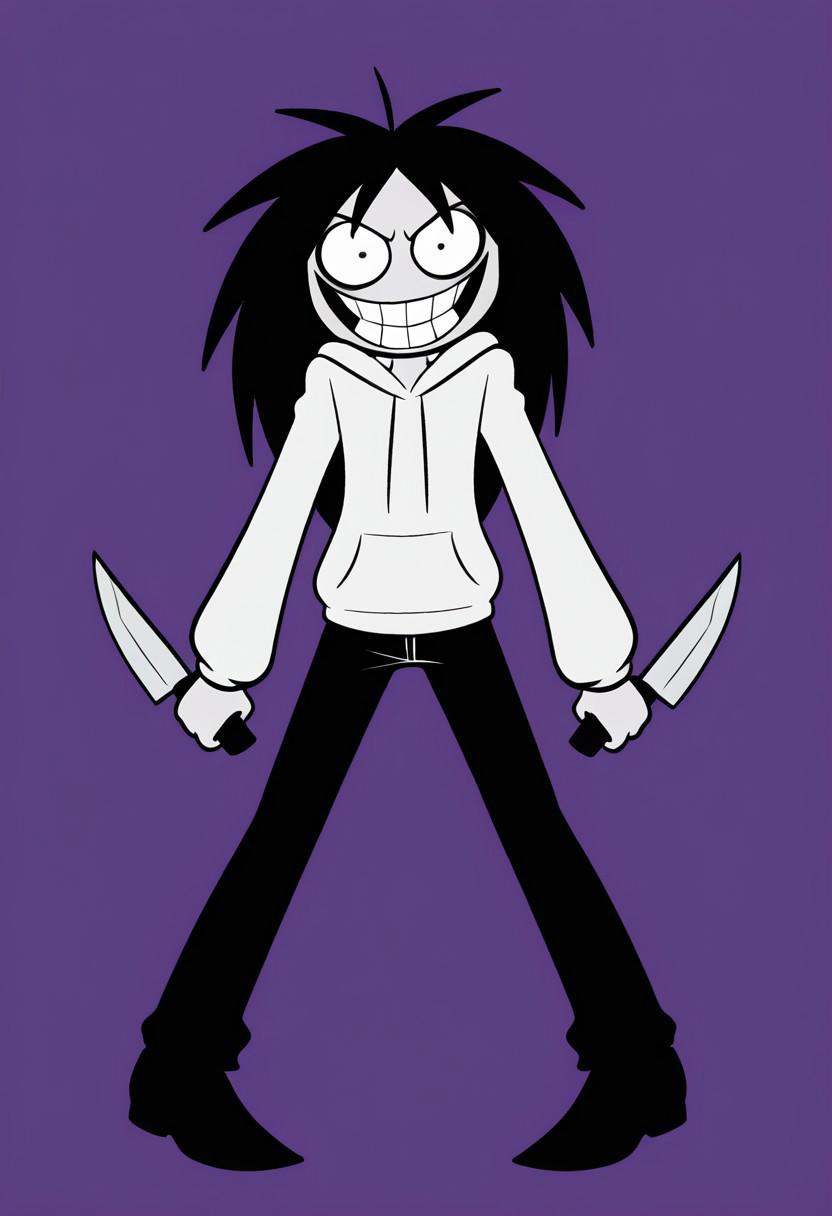 jeff_the_killer_(pastamonsters),  1boy,  solo on Tensor.Art