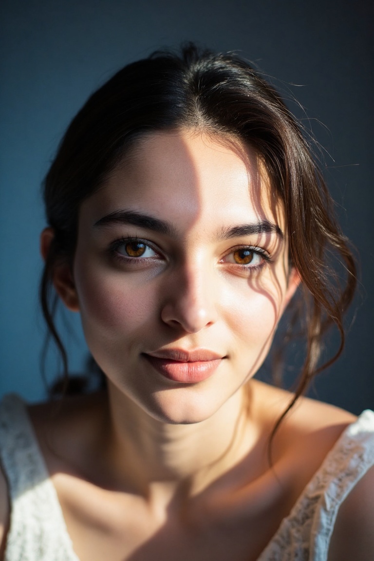 film portrait,  inspired by Peter Lindbergh,  featuring a gorgeous woman with soft on Tensor.Art