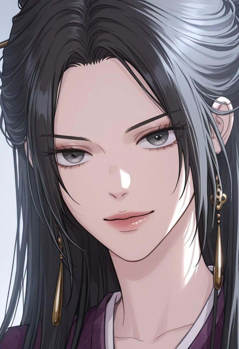 Yu Seol-Ha,  black hair,  hair ornament on Tensor.Art