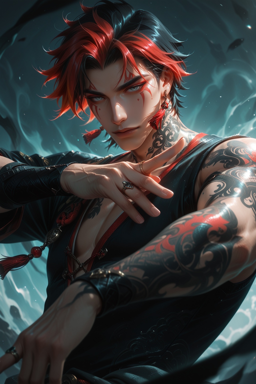 solo,  looking at viewer,  short hair on Tensor.Art