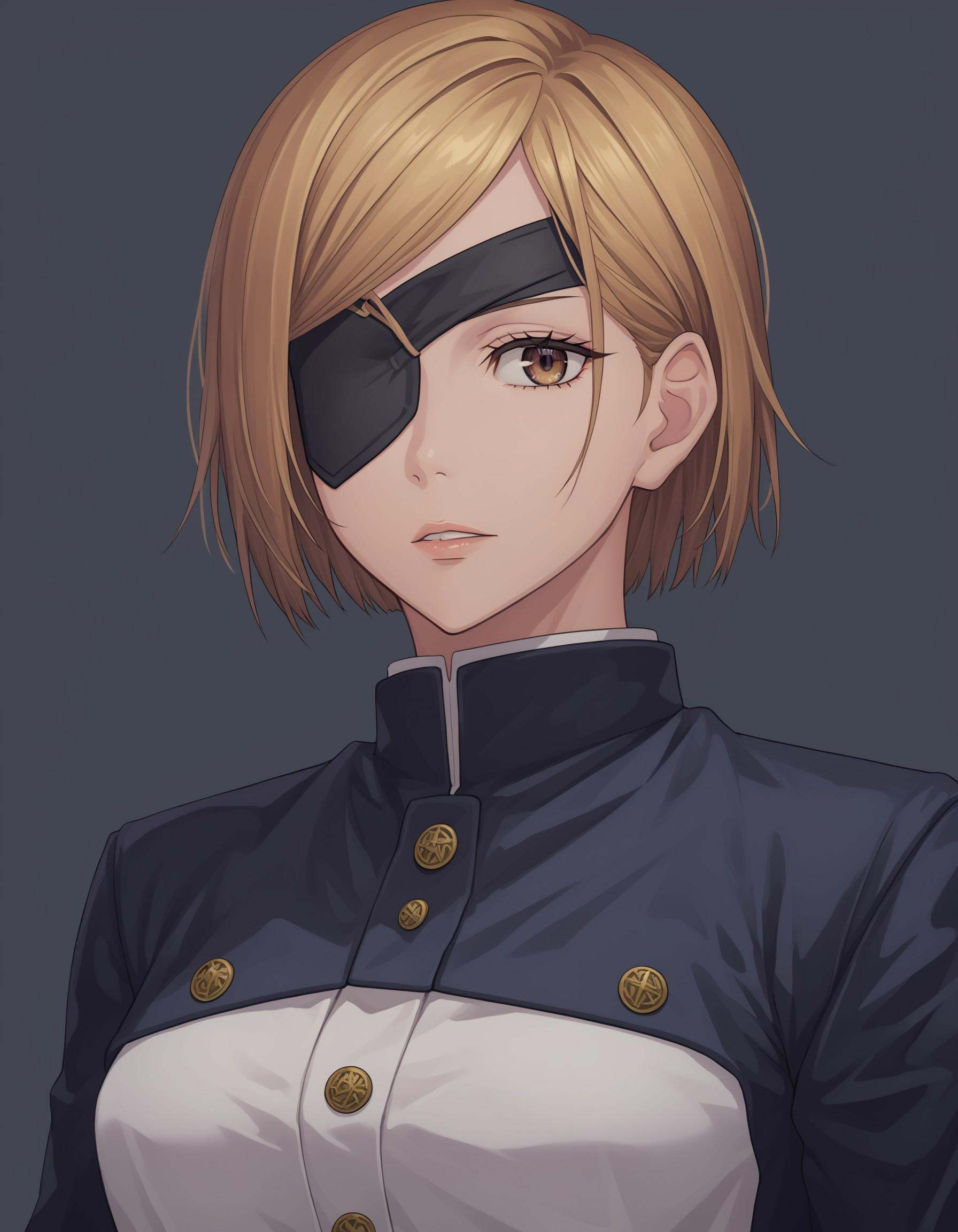 eyepatch,  solo,  short_hair on Tensor.Art