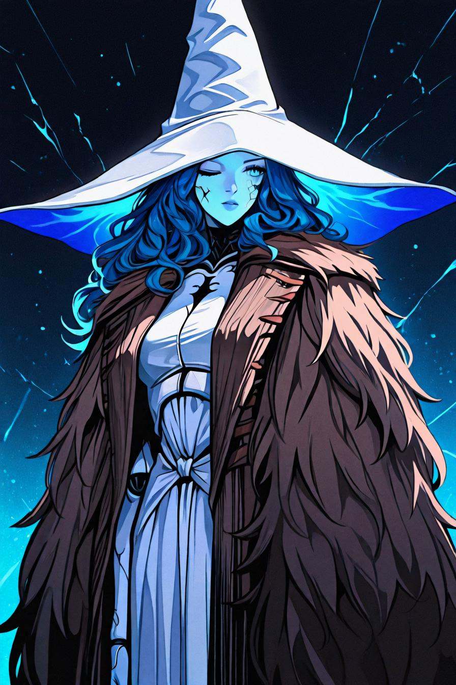 RnnDef,  blue eyes,  one eye closed on Tensor.Art