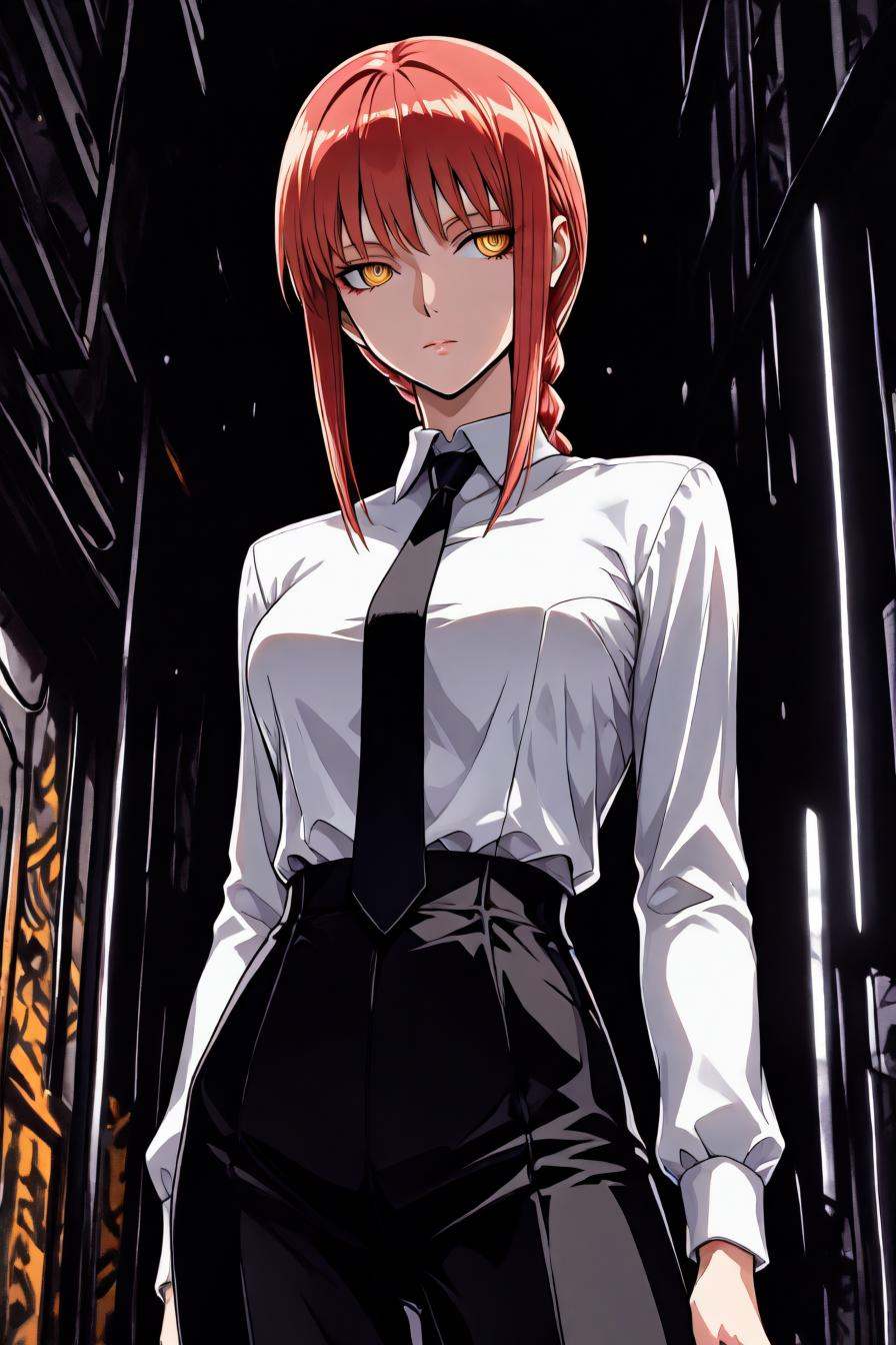 makima,  red hair,  long hair on Tensor.Art