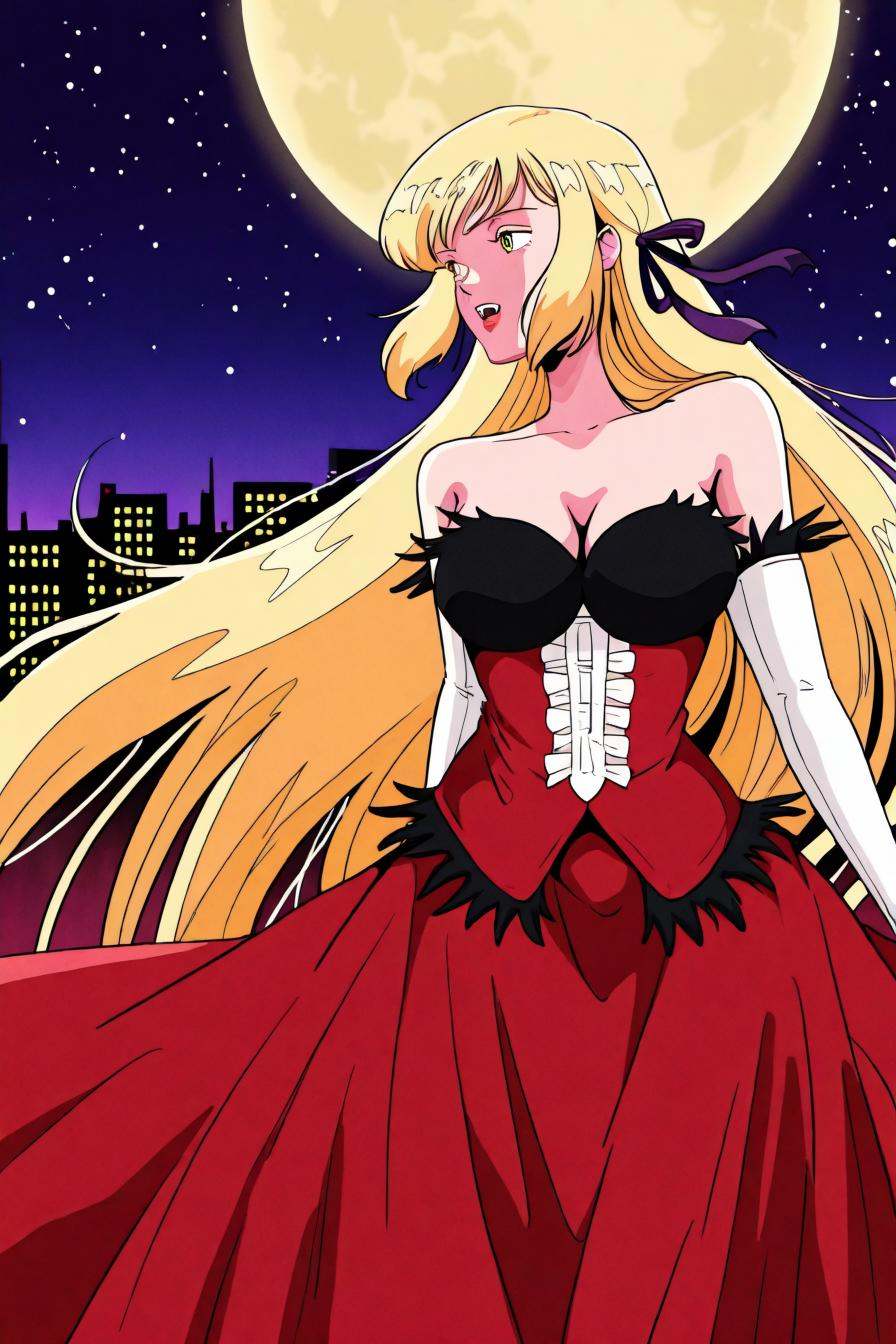 kiss-shot acerola-orion heart-under-blade,  very long hair,  blonde hair on Tensor.Art