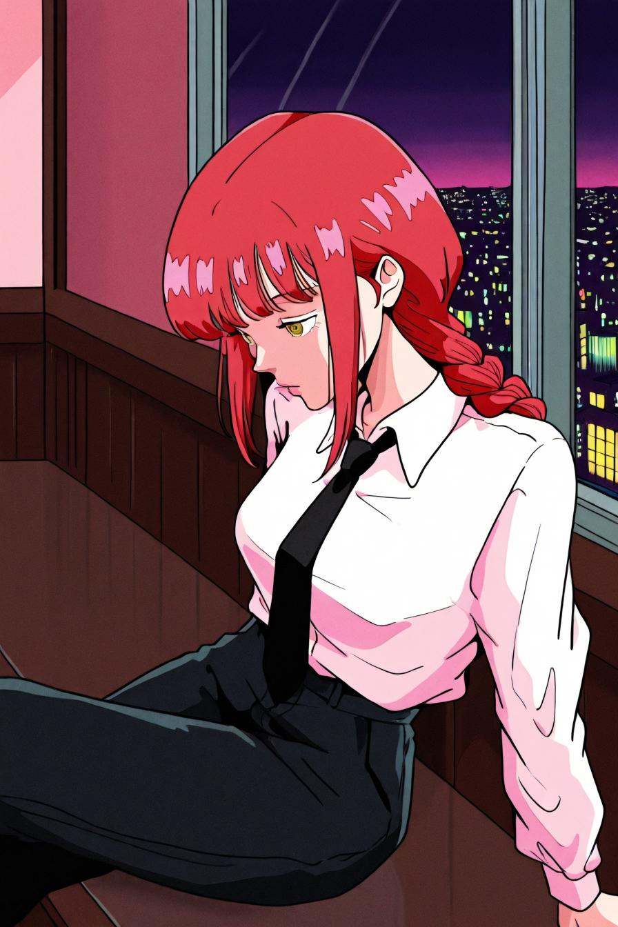 makima,  red hair,  long hair on Tensor.Art