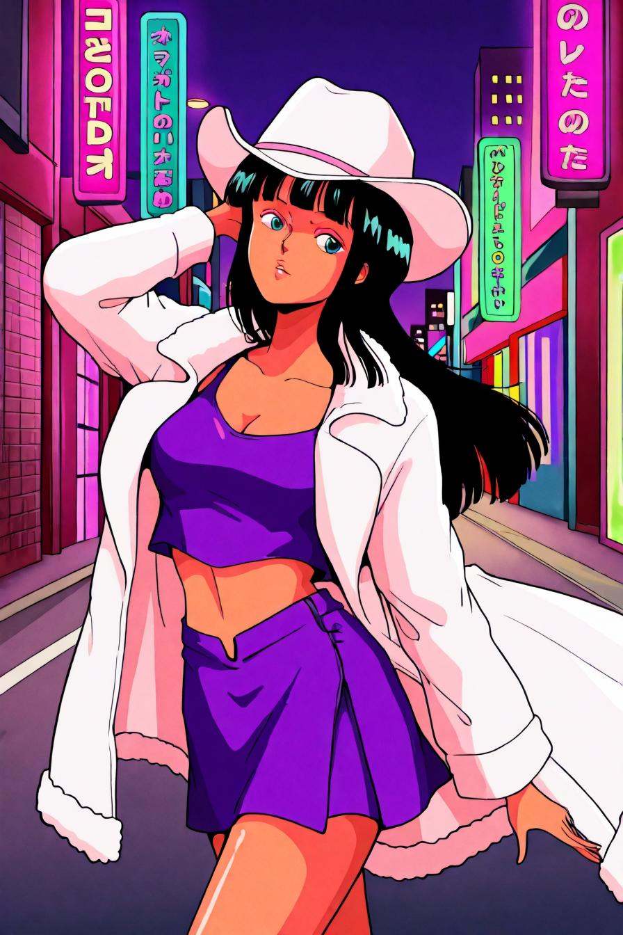 nico robin,  blue eyes,  black hair on Tensor.Art