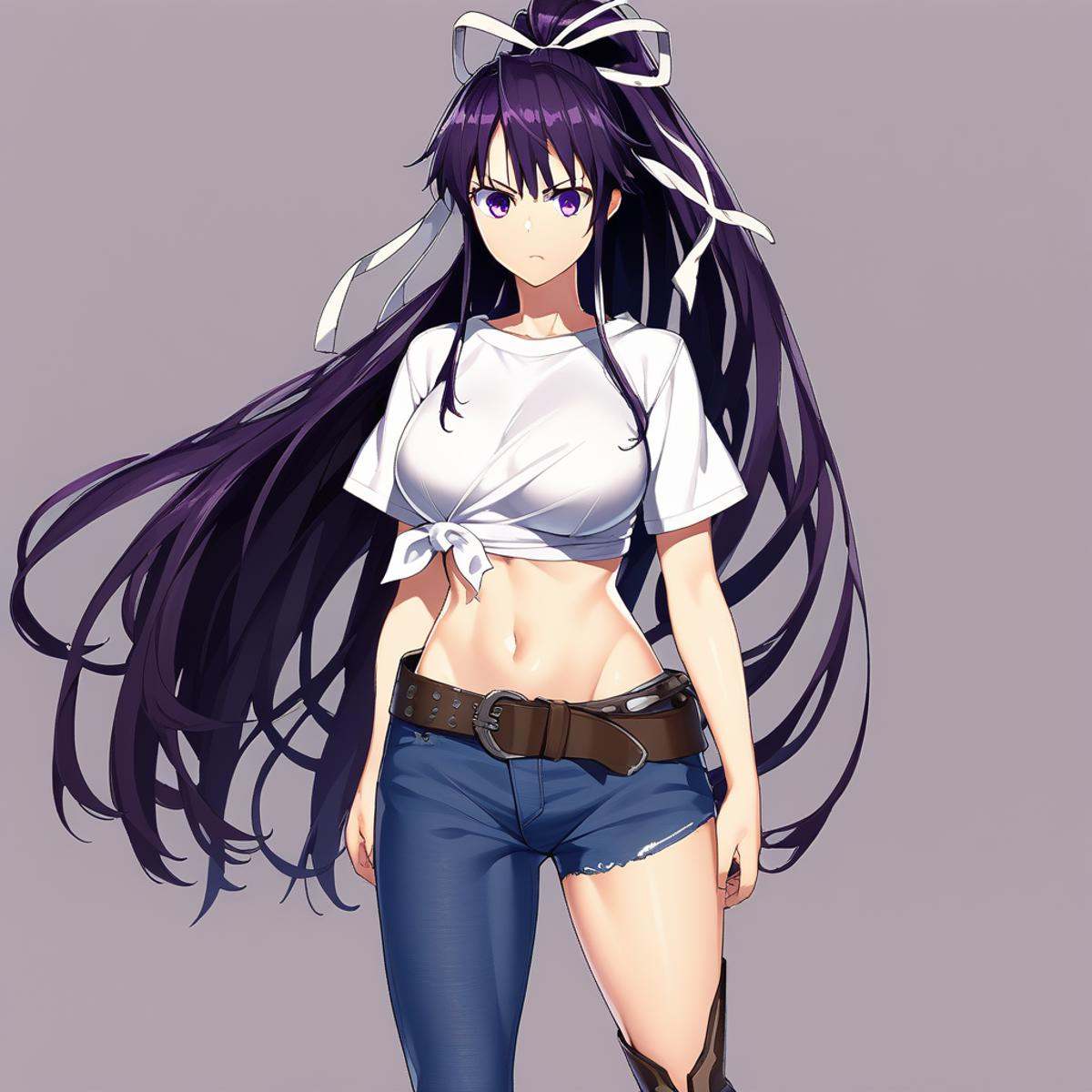 sheathed,  cowboy boots,  very long hair on Tensor.Art