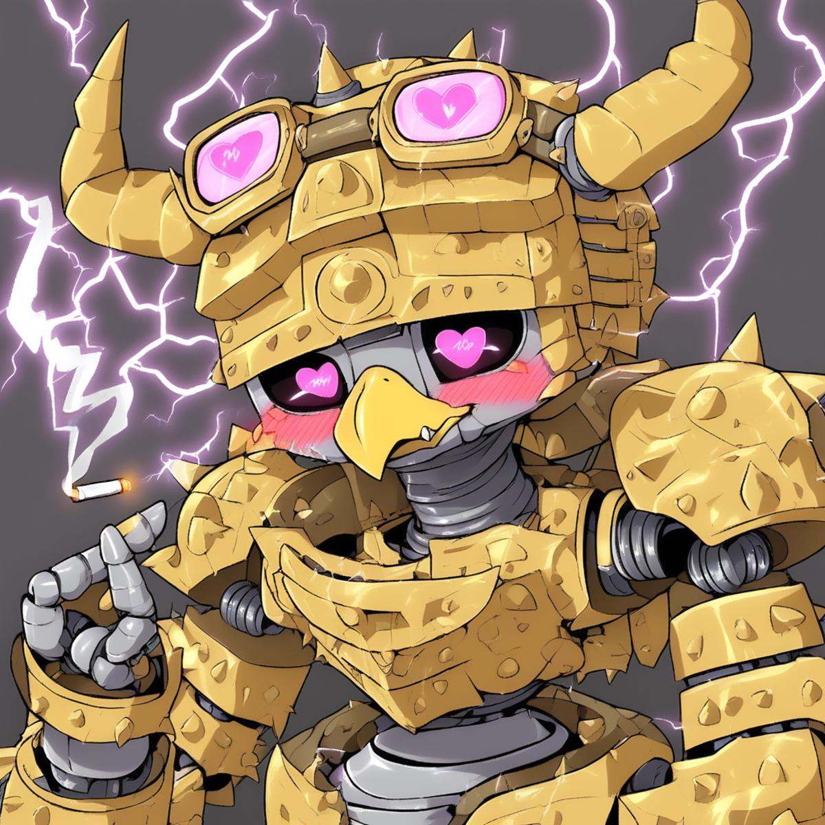 fangs out,  cactus,  goggles on Tensor.Art