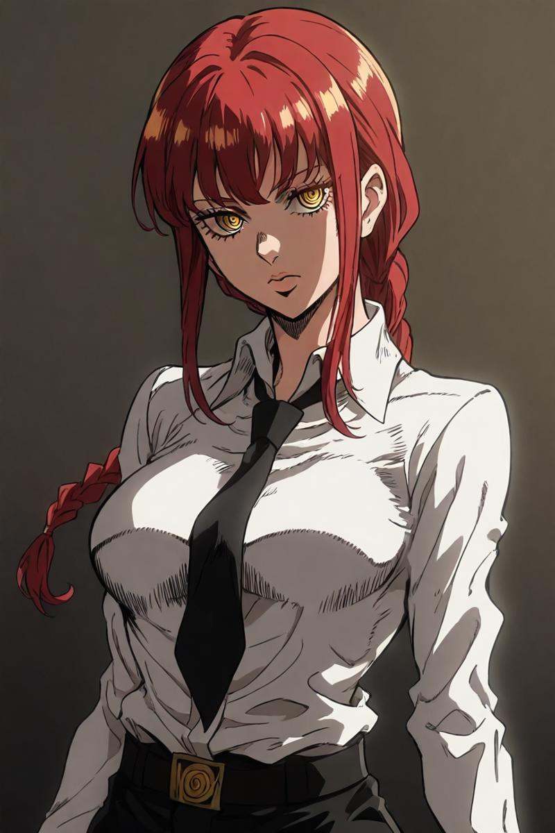 red hair,  long hair,  yellow eyes on Tensor.Art