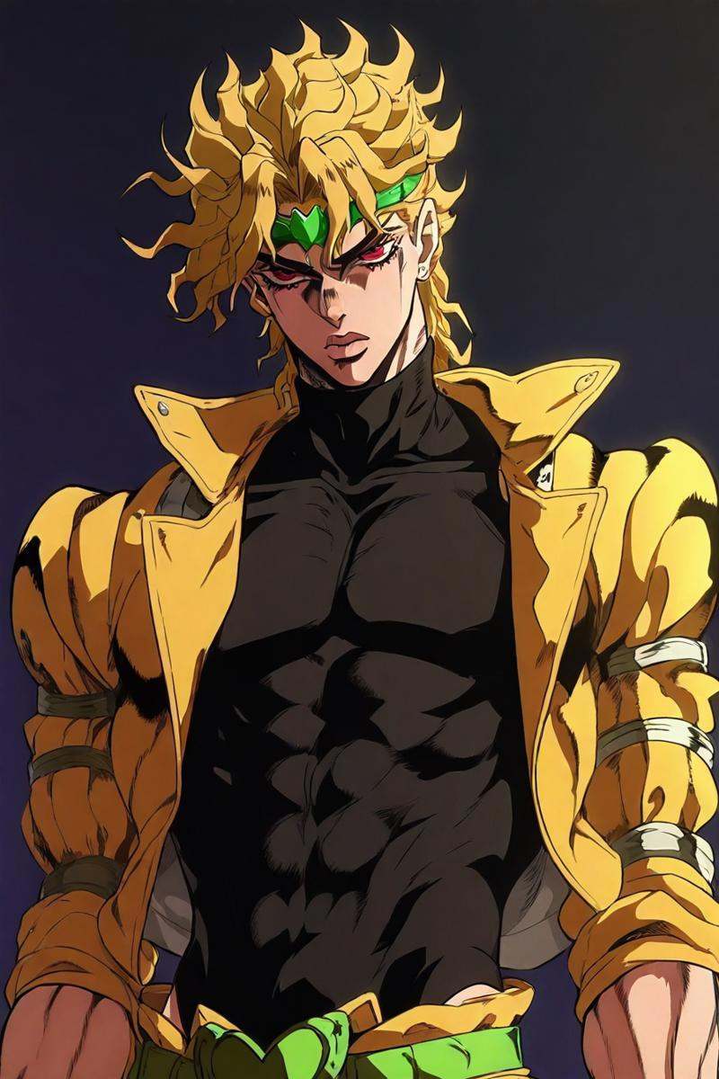 dio brando,  blonde hair,  red eyes on Tensor.Art