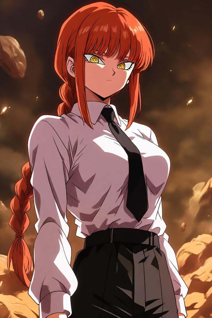 makima,  red hair,  long hair on Tensor.Art