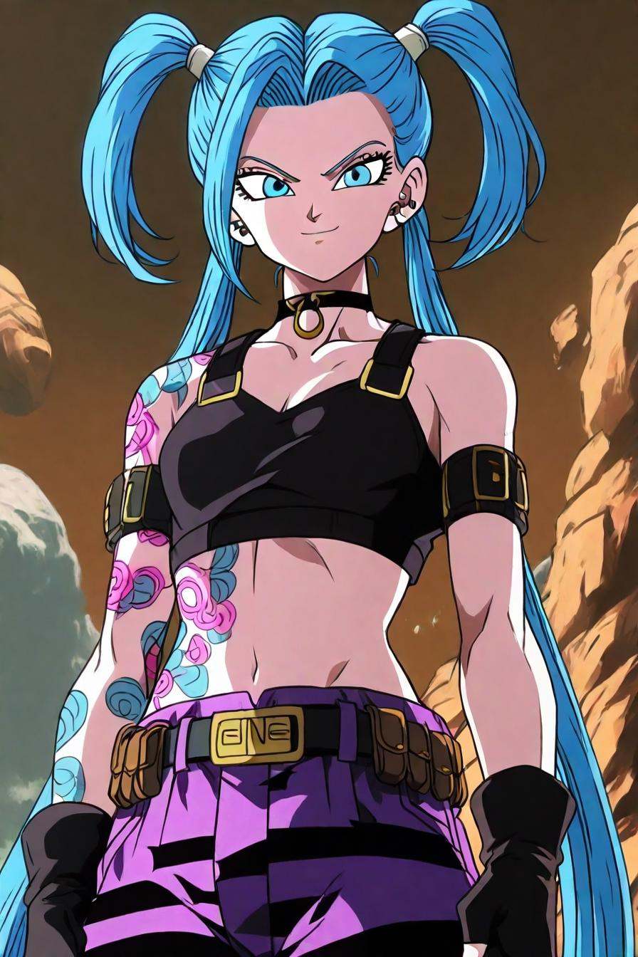 jinx,  blue hair,  pale skin on Tensor.Art