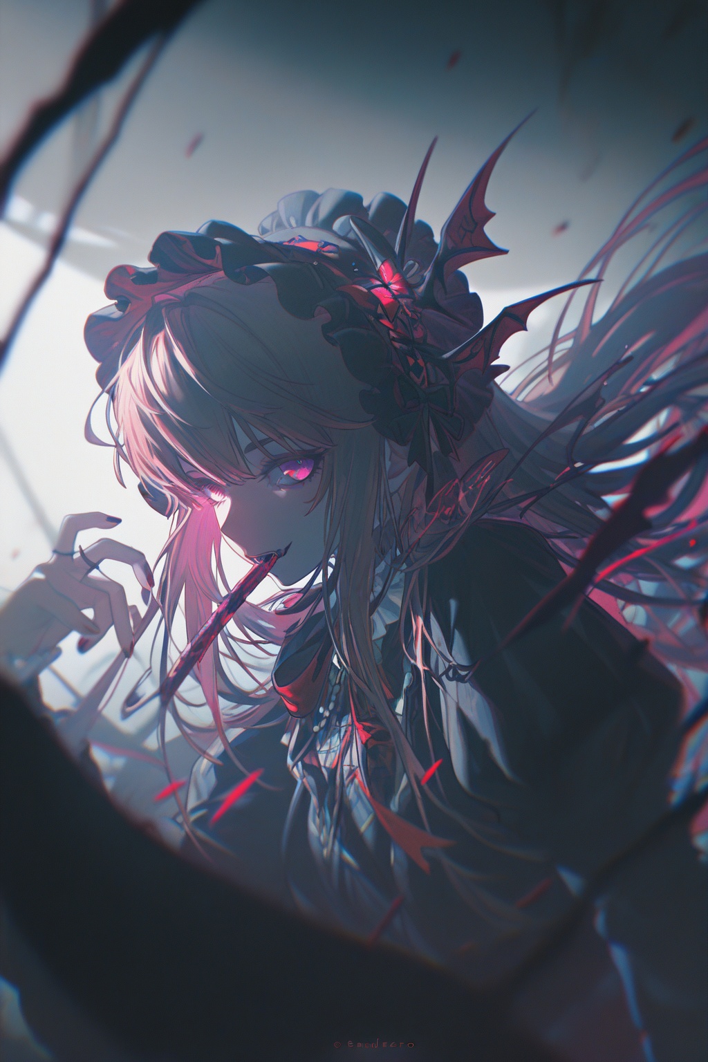 grndzro_style,  1girl,  vampire on Tensor.Art