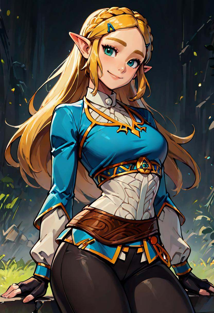 BREAK,  princess zelda,  long hair on Tensor.Art