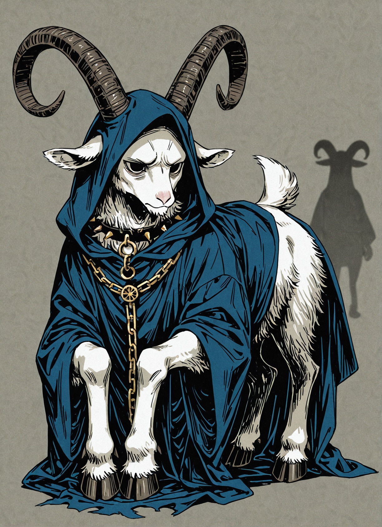 GoatWizard,  custom artisanal painting by Prog420ress,  vector art on Tensor.Art