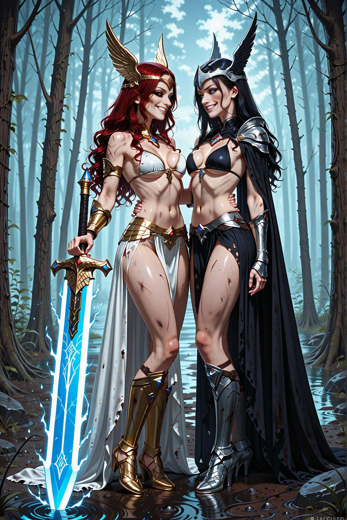 [realistic dark fantasy illustration,  extreme perspective,  full body on Tensor.Art