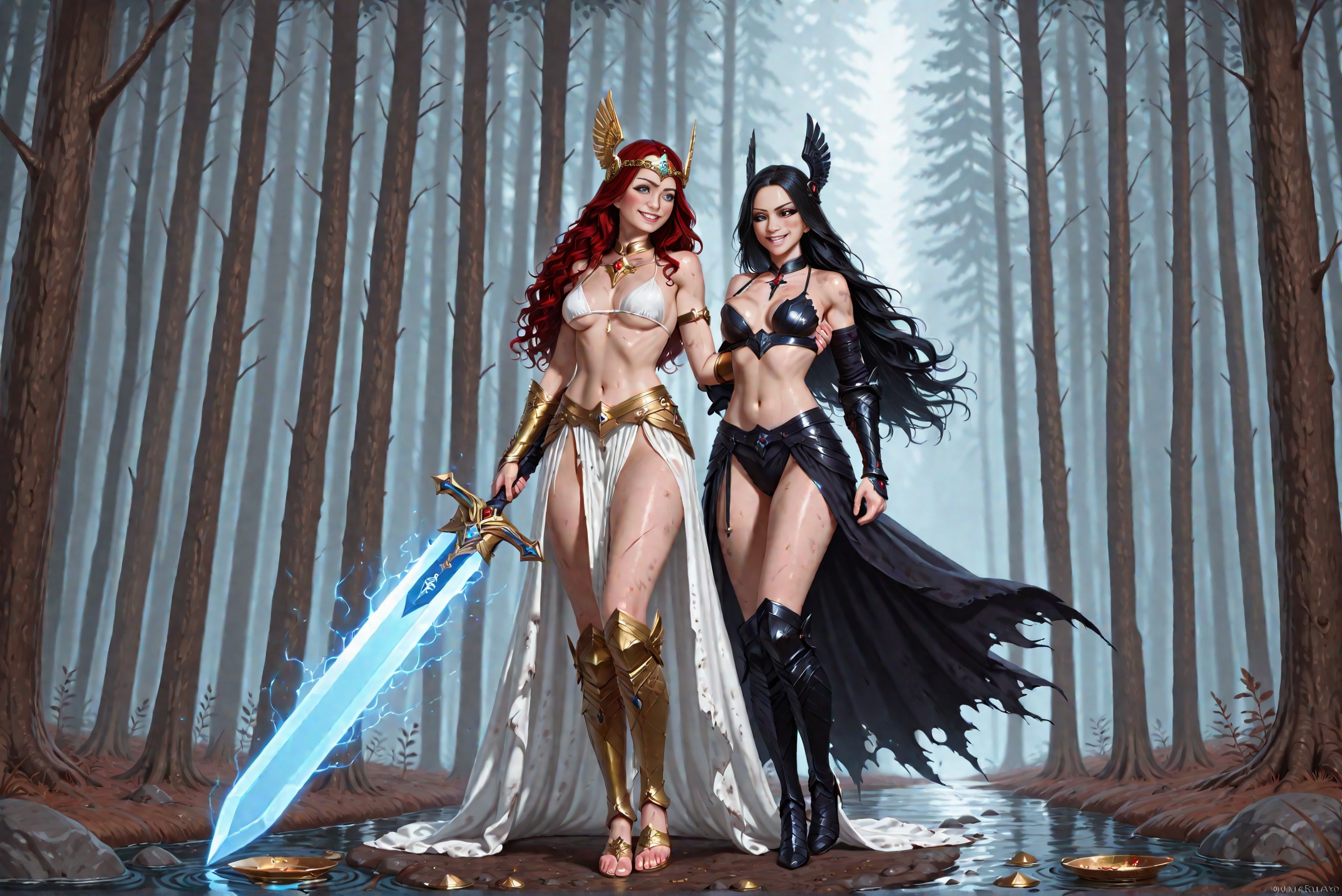 [realistic dark fantasy illustration,  extreme perspective,  full body on Tensor.Art