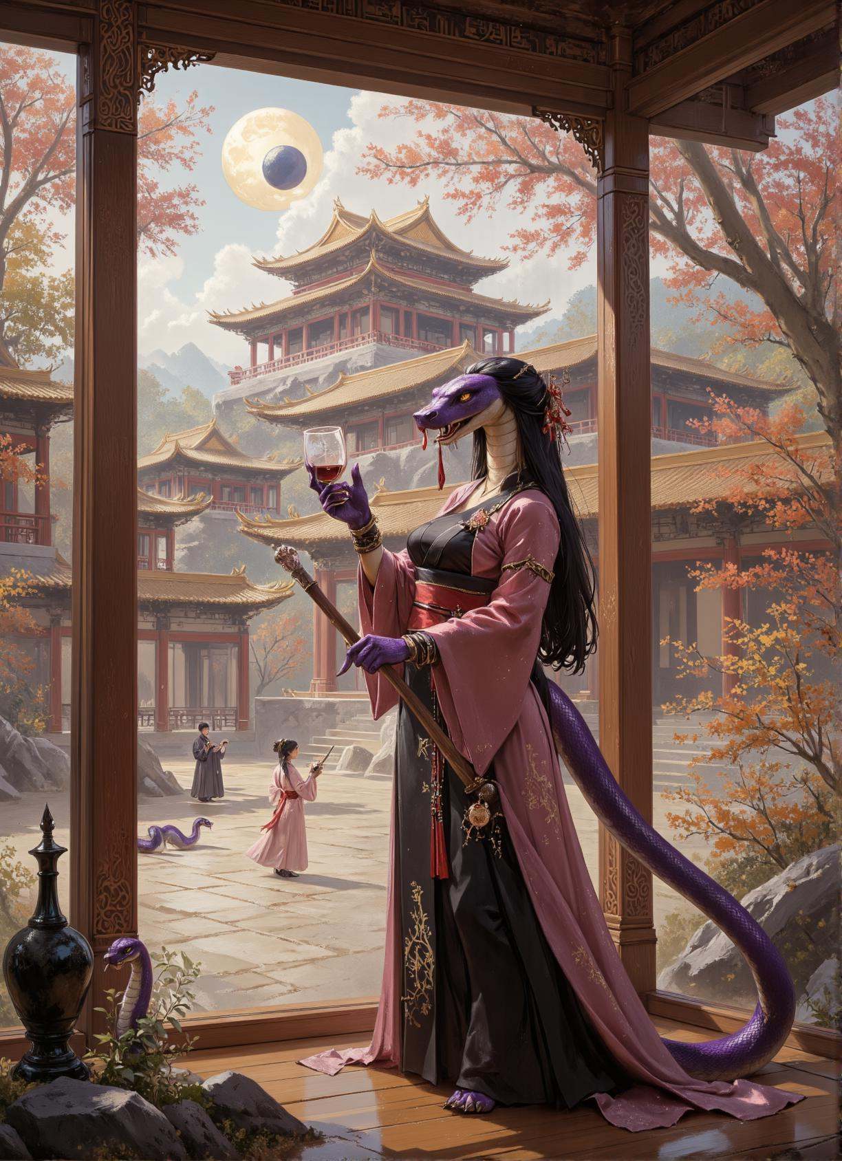 Ink Dripping Drawing,  watercolor painting Chinese Gongbi art,  dark fantasy art on Tensor.Art