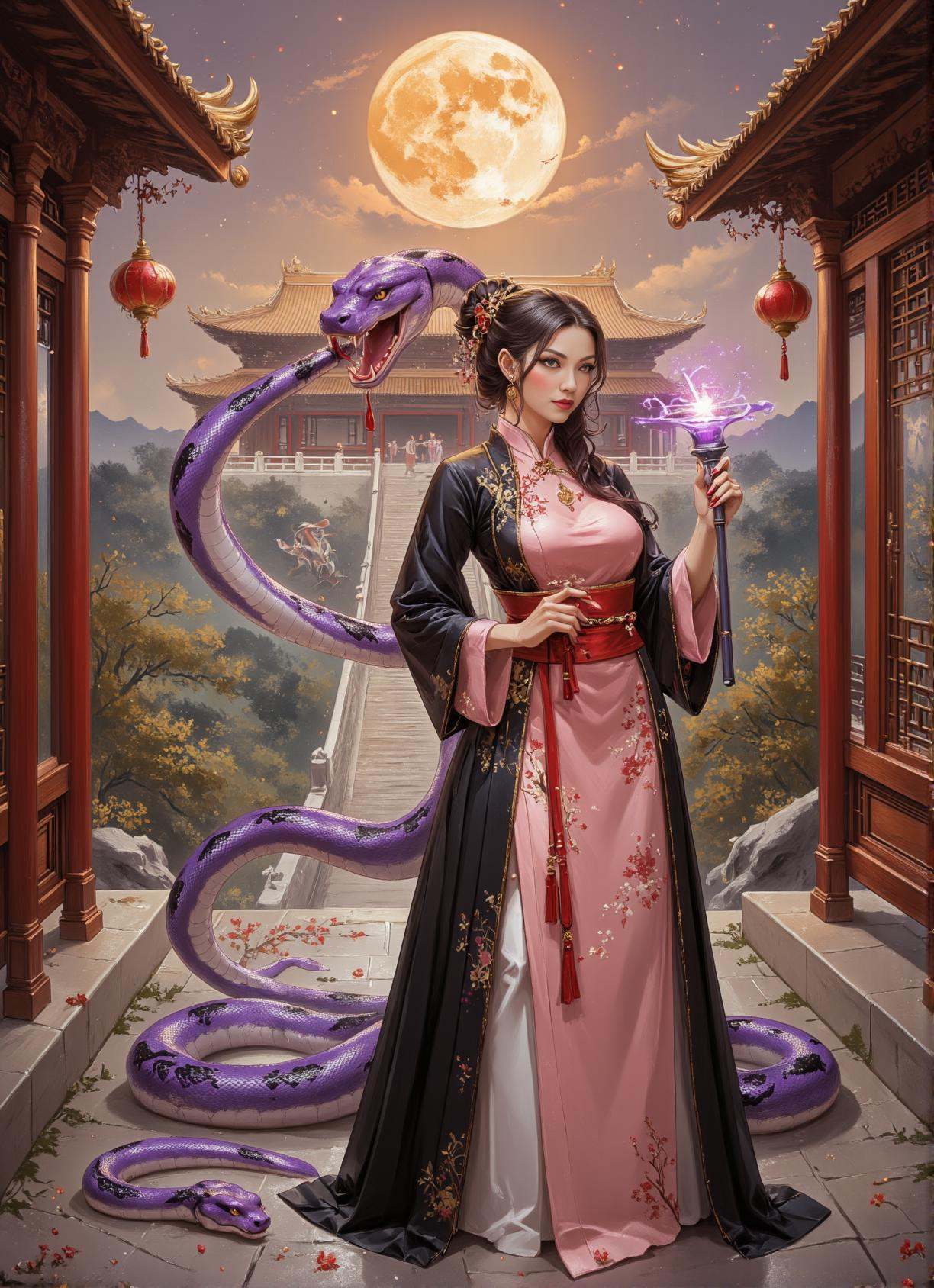 Ink Dripping Drawing,  watercolor painting Chinese Gongbi art,  dark fantasy art on Tensor.Art