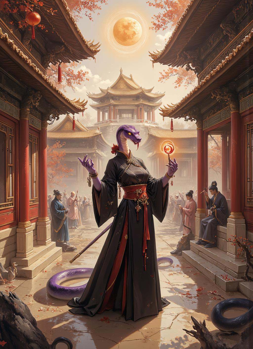 Ink Dripping Drawing,  watercolor painting Chinese Gongbi art,  dark fantasy art on Tensor.Art