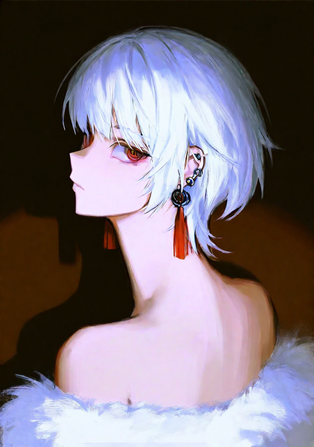 1girl,  earrings,  solo on Tensor.Art