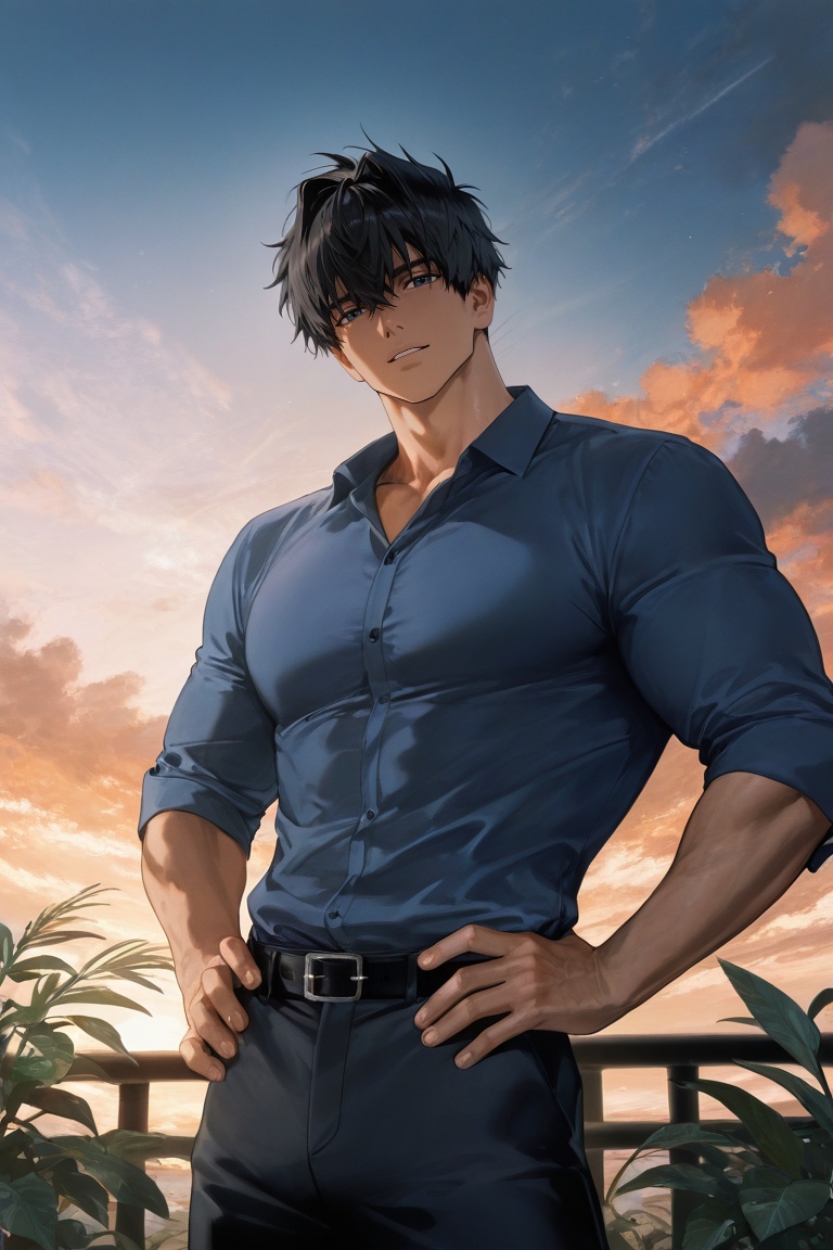 1boy,  male focus,  manly. muscular on Tensor.Art