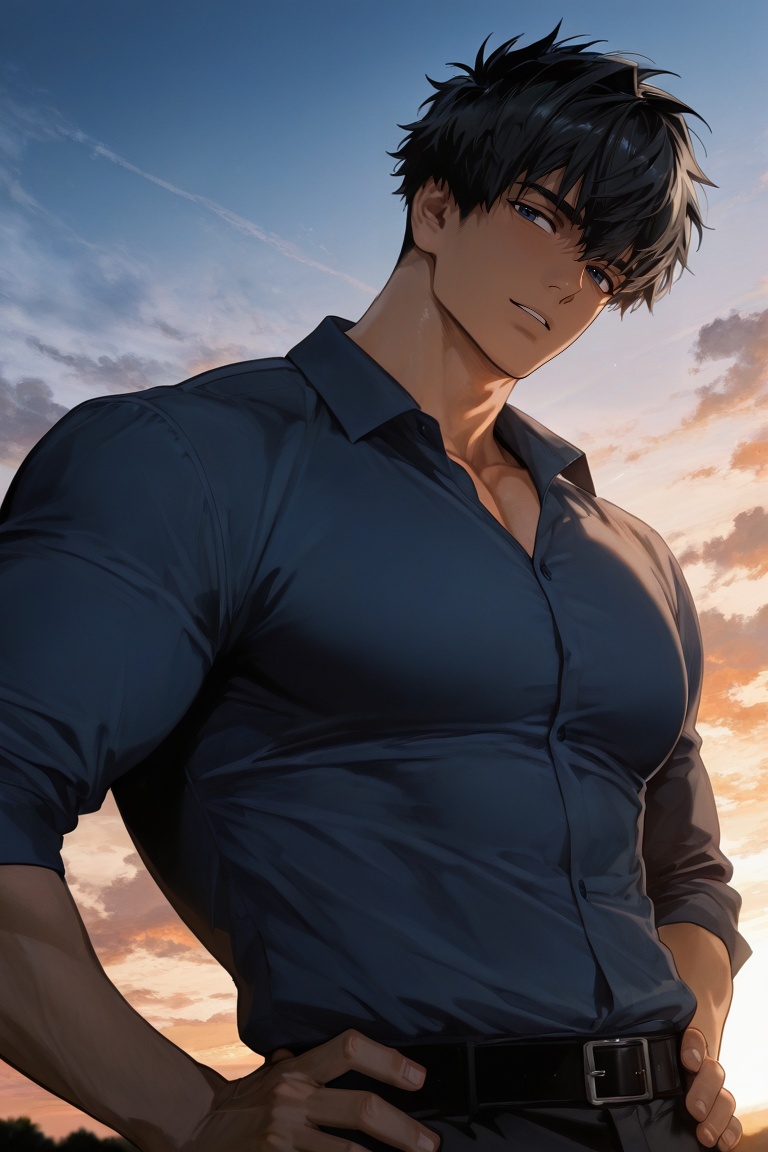 1boy,  male focus,  bara on Tensor.Art