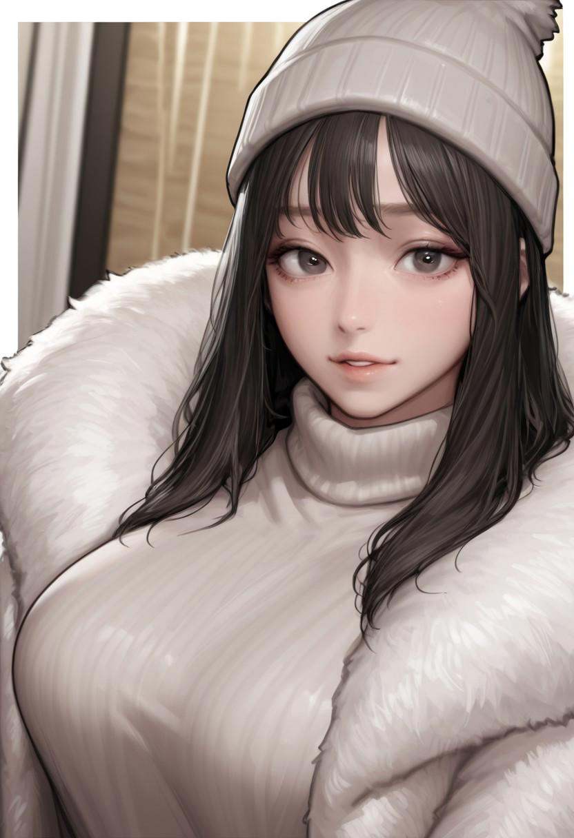 white borders,  1girl,  perfect skin on Tensor.Art