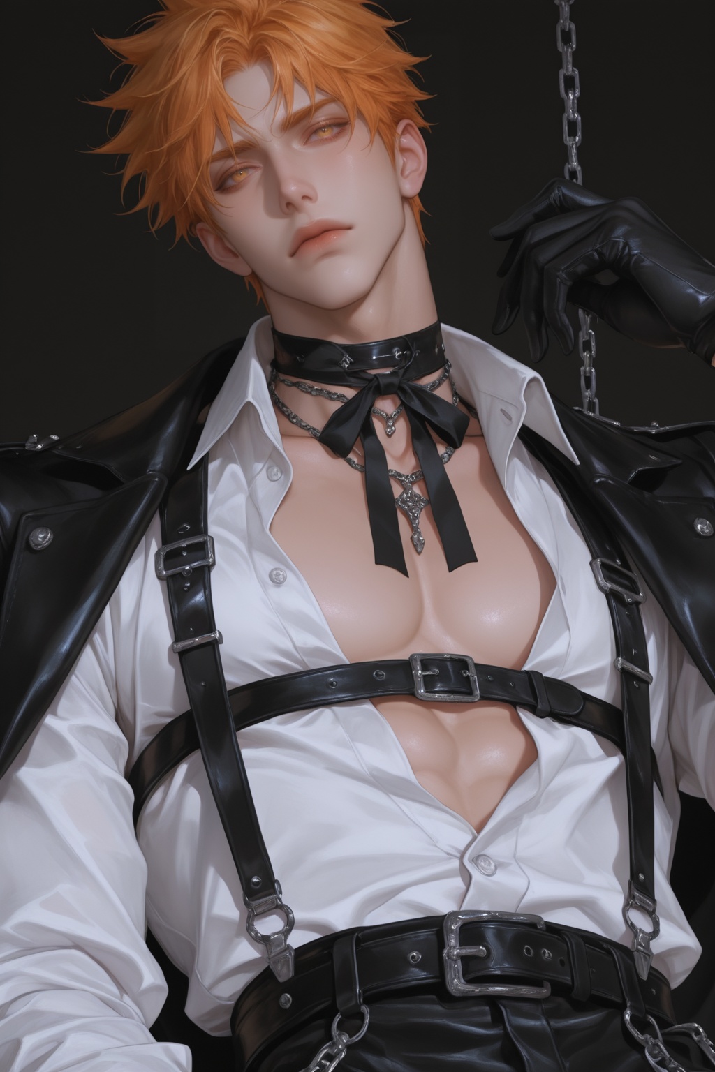 1boy,  kurosaki ichigo,  yellow hair on Tensor.Art