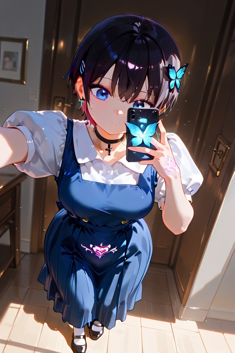 smartphone,  subjective view of holding phone,  one girl on Tensor.Art